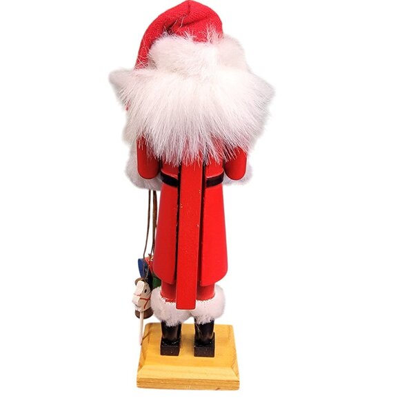 Vintage Santa Nutcracker Small 7 Inch Wood Toy Christmas Tree Home Decor Holiday - Picture 2 of 11